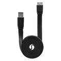 Cellet SuperSpeed USB 3.0 Type A to Micro-B Flat Cable - Black DAUSB30FBK